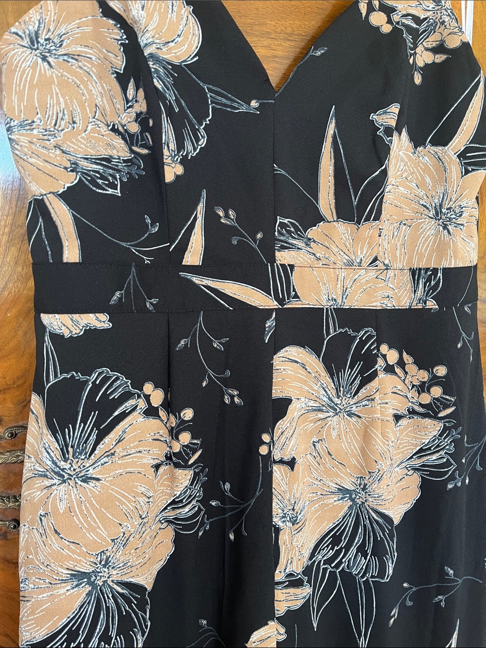 Lulus Black Floral High-Low Slip Dress Size Medium - New With Tags! - Picture 3 of 11